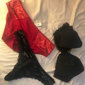 Chantelle Rive Guache Bra/Victorias Secret Panties